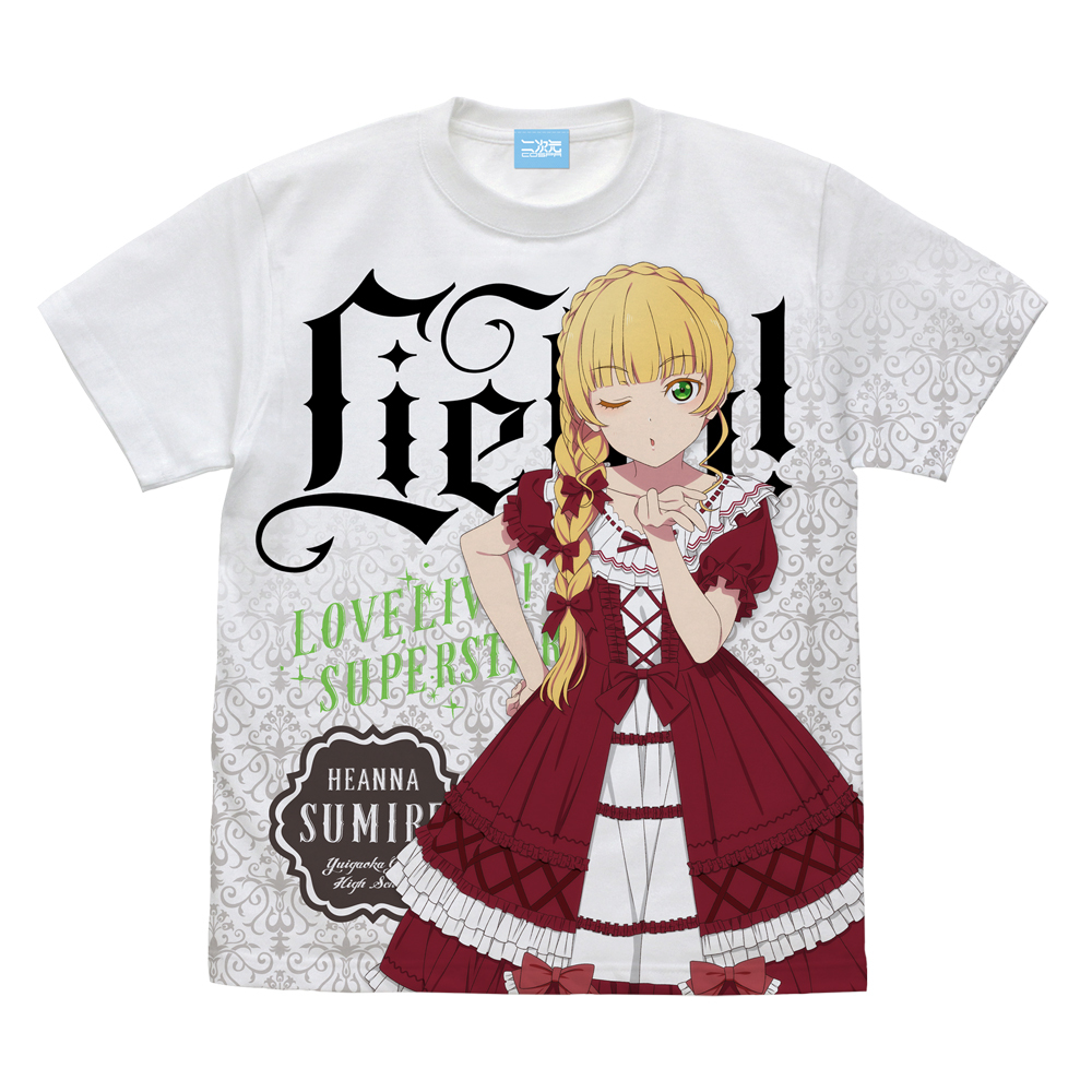 描き下ろし 平安名 すみれ ﾌﾙｸﾞﾗﾌｨｯｸTｼｬﾂ ﾛﾘｰﾀﾌｧｯｼｮﾝ/WHITE COSPA 062926