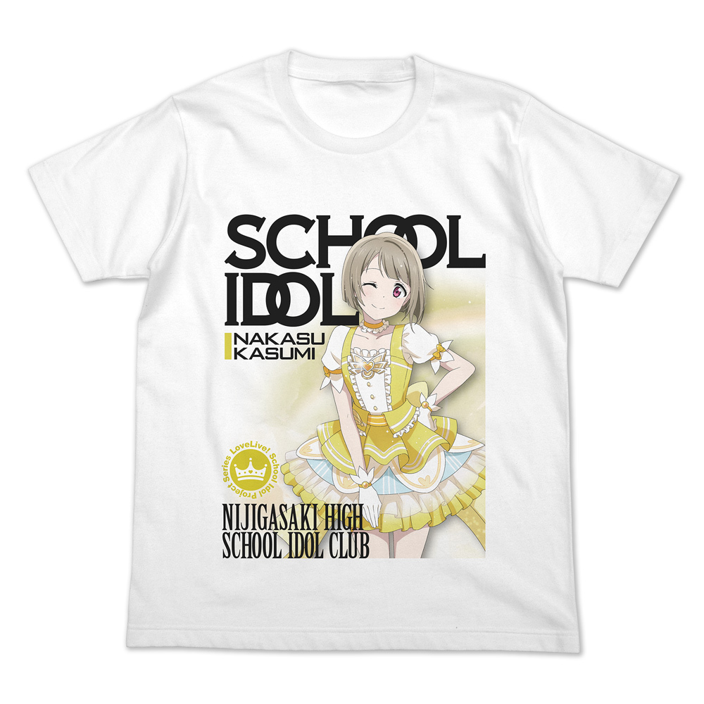 中須かすみ ﾌﾙｶﾗｰTｼｬﾂ ｵﾌｨｼｬﾙｶｰﾄﾞｹﾞｰﾑVer./WHITE COSPA 062926
