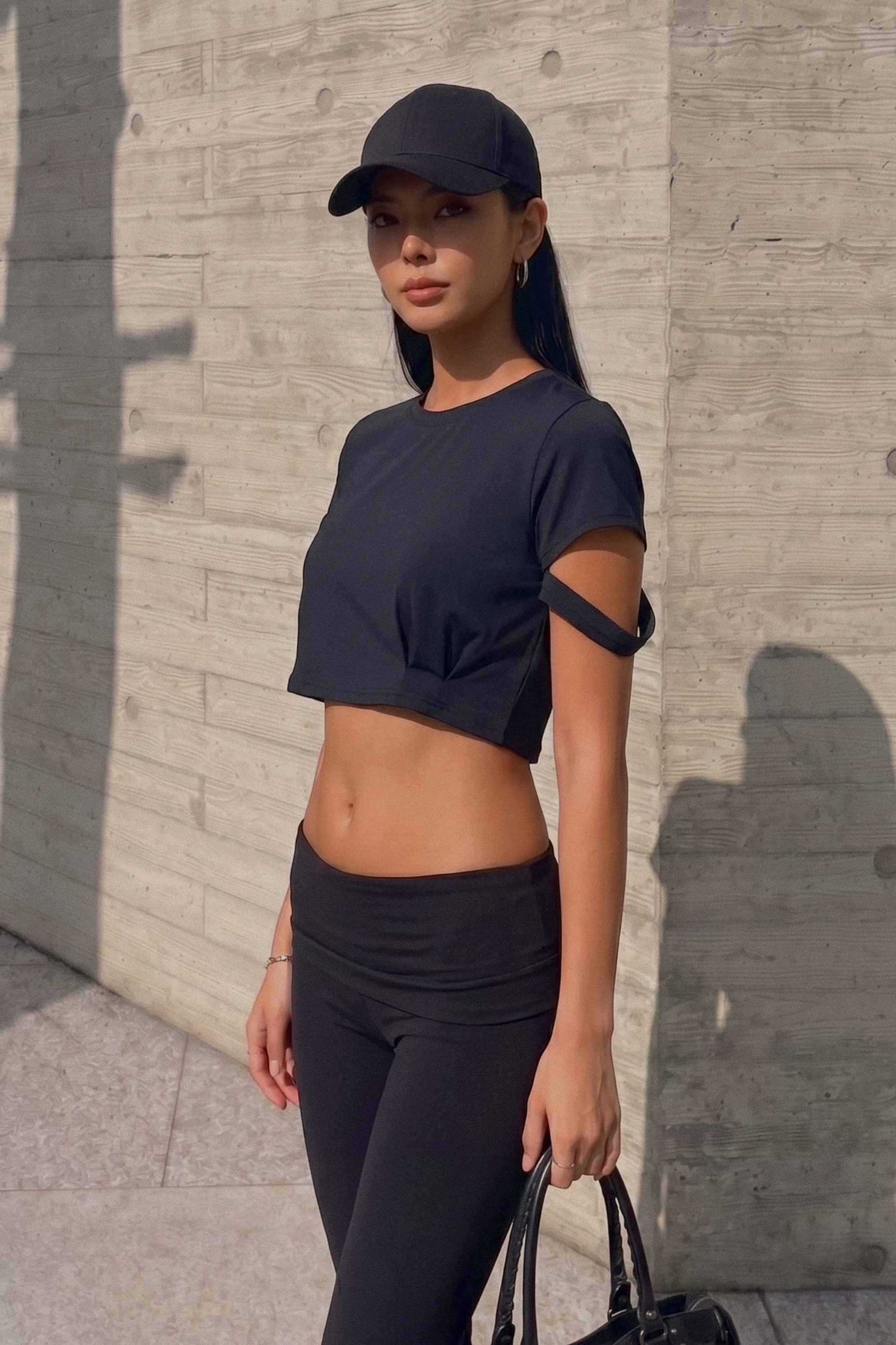 Asymmetrical Cropped Top with an Edgy Vibe