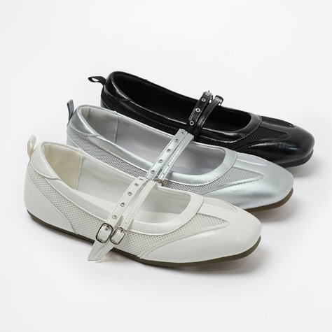 韓國代購 CHAAKAN Grass Mesh Mary Jane Sneakers SNFBS1i112