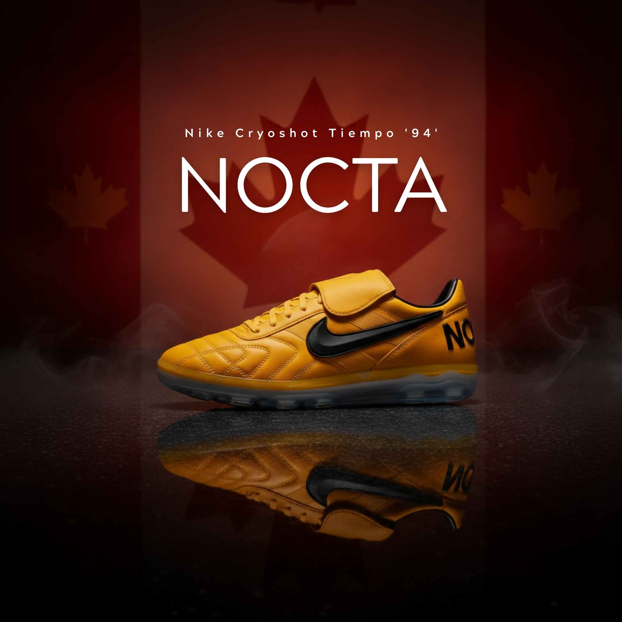 NICEDAY 代購 NOCTA x Nike Cryoshot Tiempo '94' Canada 加拿大 足球鞋 世界盃 黃色 黃黑 IM0703-700