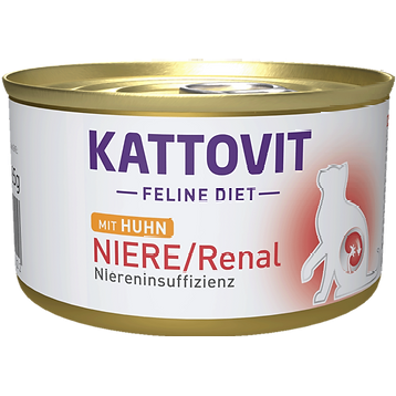 Kattovit 康特維 – 貓用處方肉泥罐 - (腎臟)雞肉 (橙) Renal Chicken 85g (原盒12罐優惠$273)