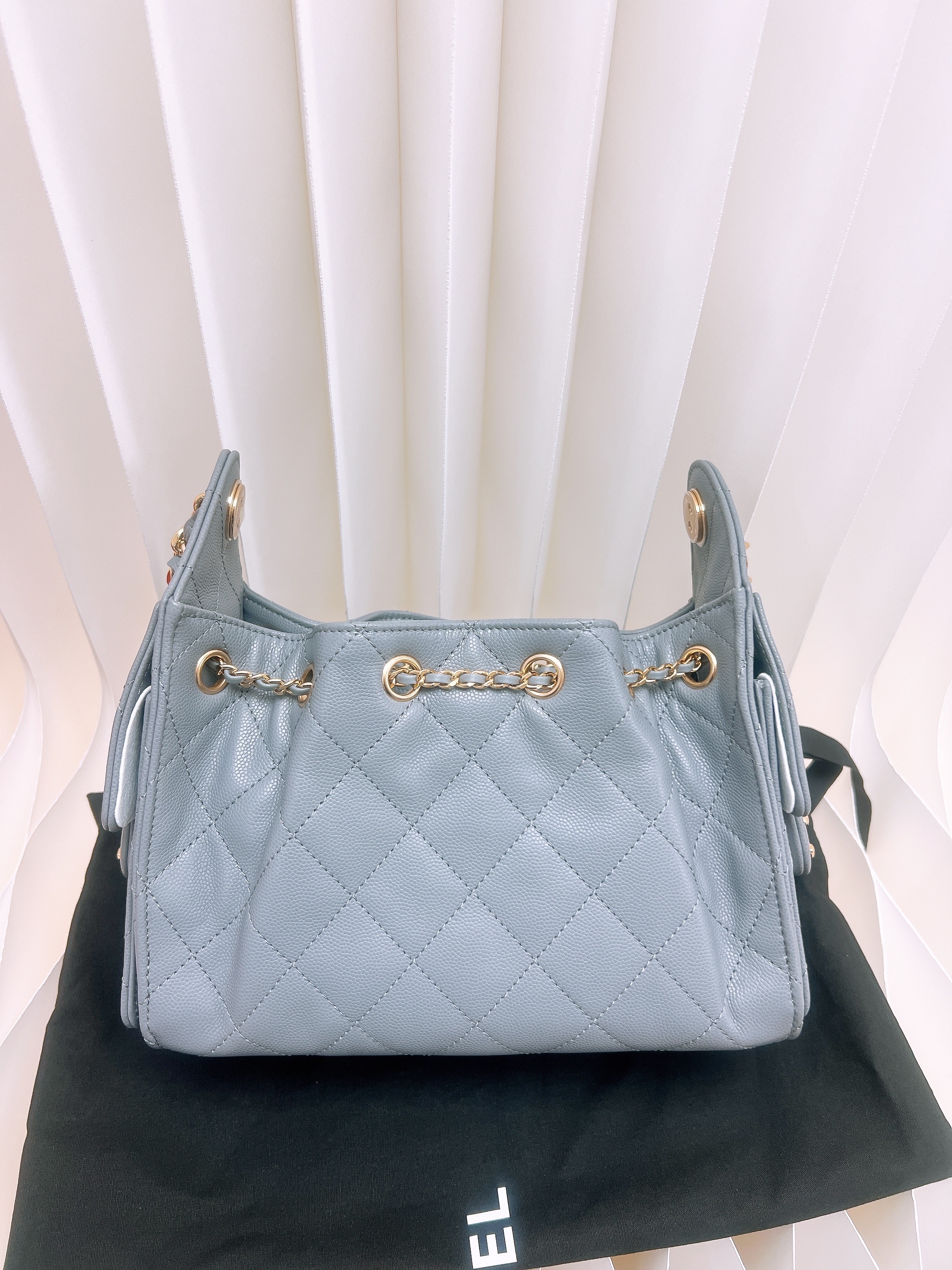 *Unused* Chanel 25 mini (grey caviar/ GHW)