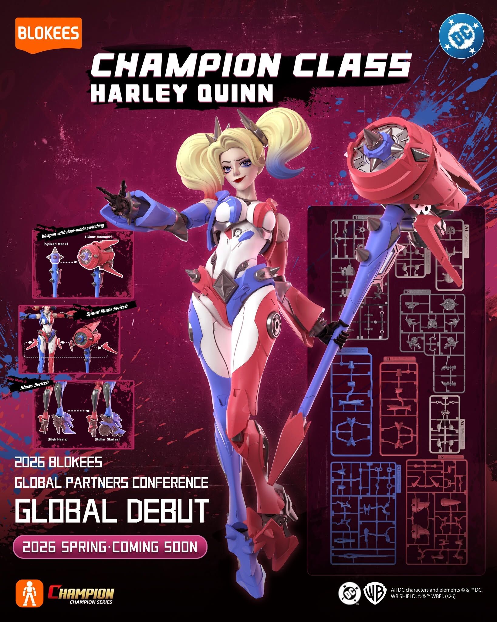 Blokees Figures -  DC - Champion Class 04 小丑女 Harley Quinn