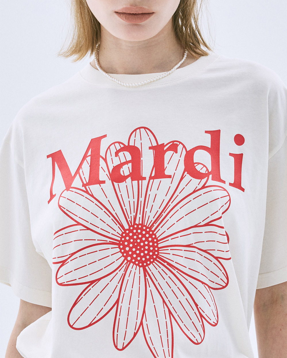 Mardi Mercredi | TSHIRT FLOWERMARDI_CREAM RED