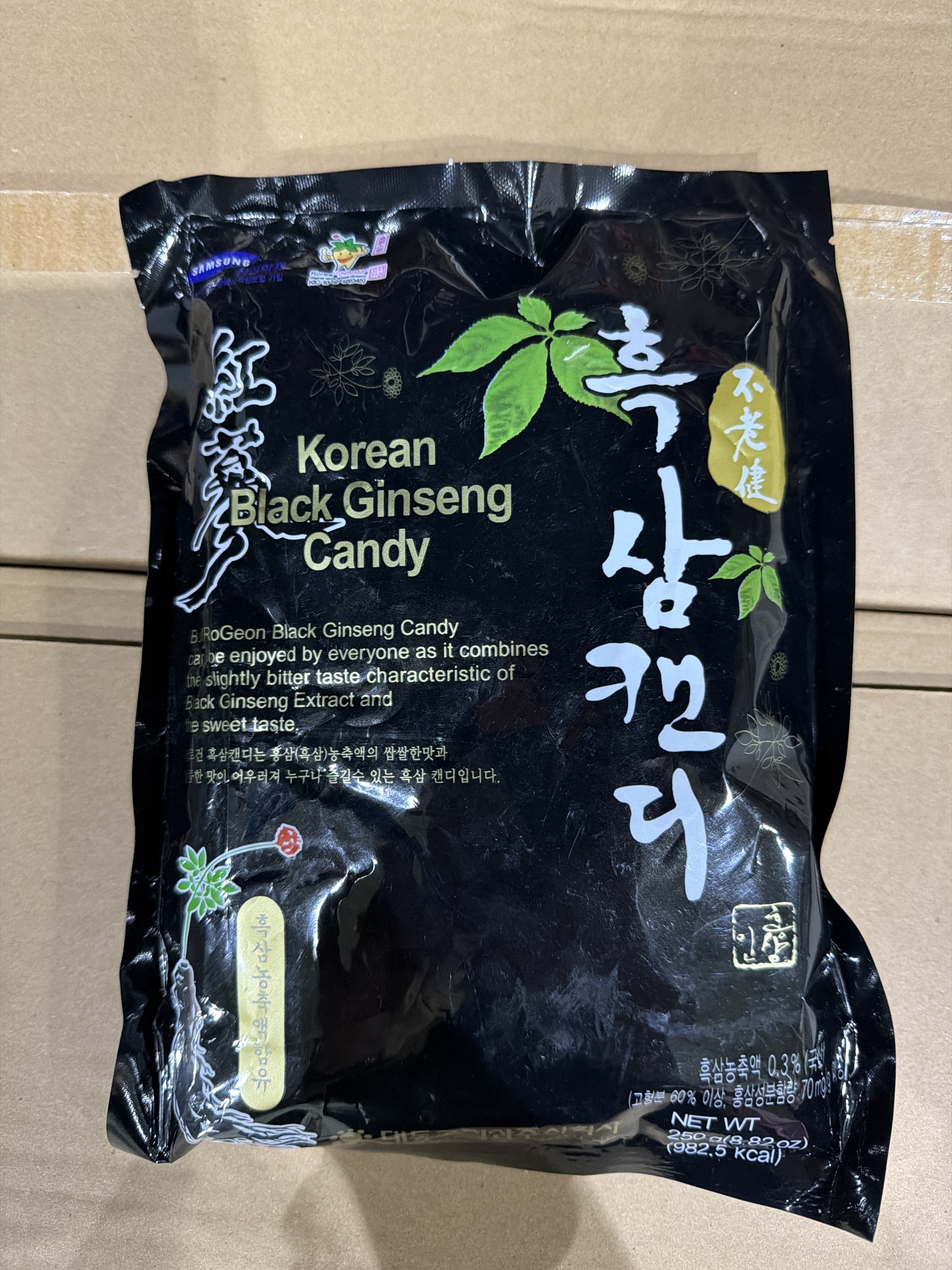 TT68  韓國黑蔘糖果250g**到期日:2026/11