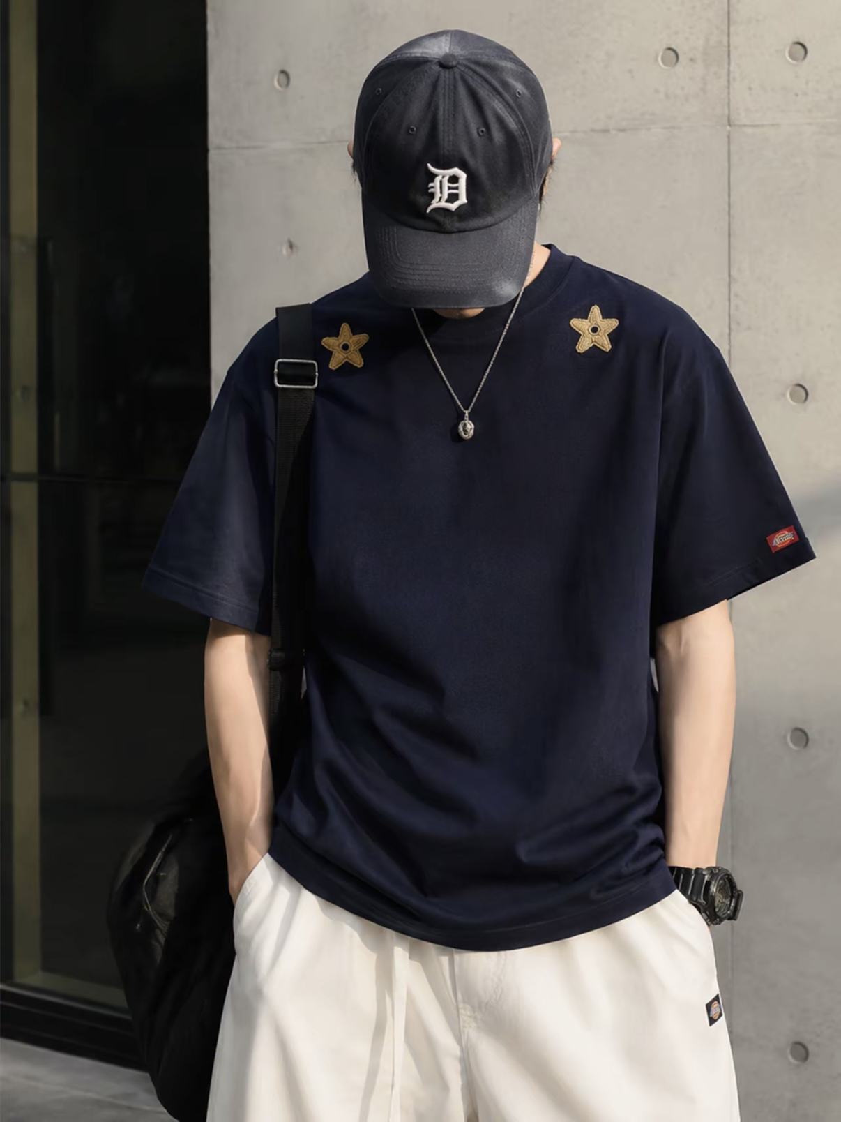 （預購）Dickies 雙肩星星後膠帶拼接短袖 短T 男女款 情侶