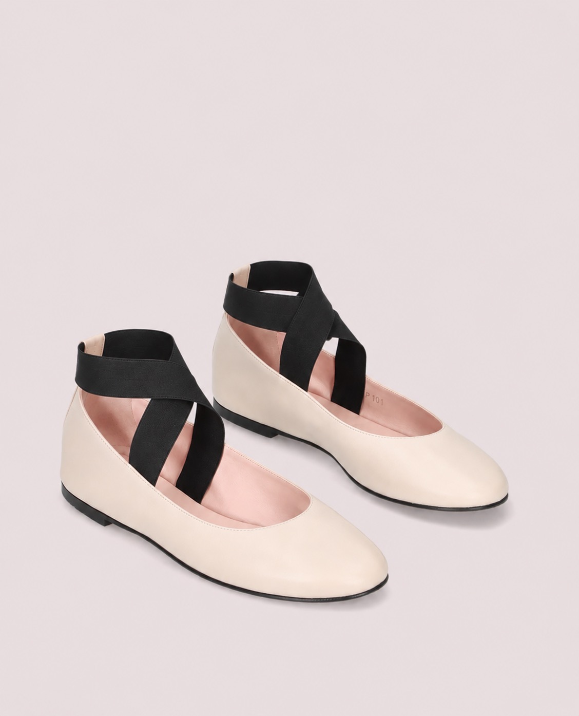 1PB0611-044 [PRETTY BALLERINAS] Nicole Silver Leather Ballet Flats #52061_002 (EU)