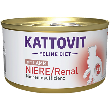 Kattovit 康特維 – 貓用處方肉泥罐 - (腎臟)羊肉 (啡) Renal Lamb 85g (原盒12罐優惠$273)