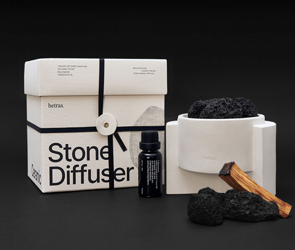 TT30 Hetras 陶瓷擴香石套裝 Stone Diffuser -C: Bombshell （牡丹無花果）(白色)
