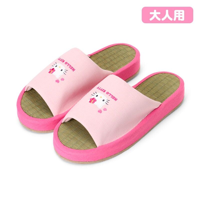 日本 Sanrio 夏日涼爽家居系列 - 燈芯草拖鞋