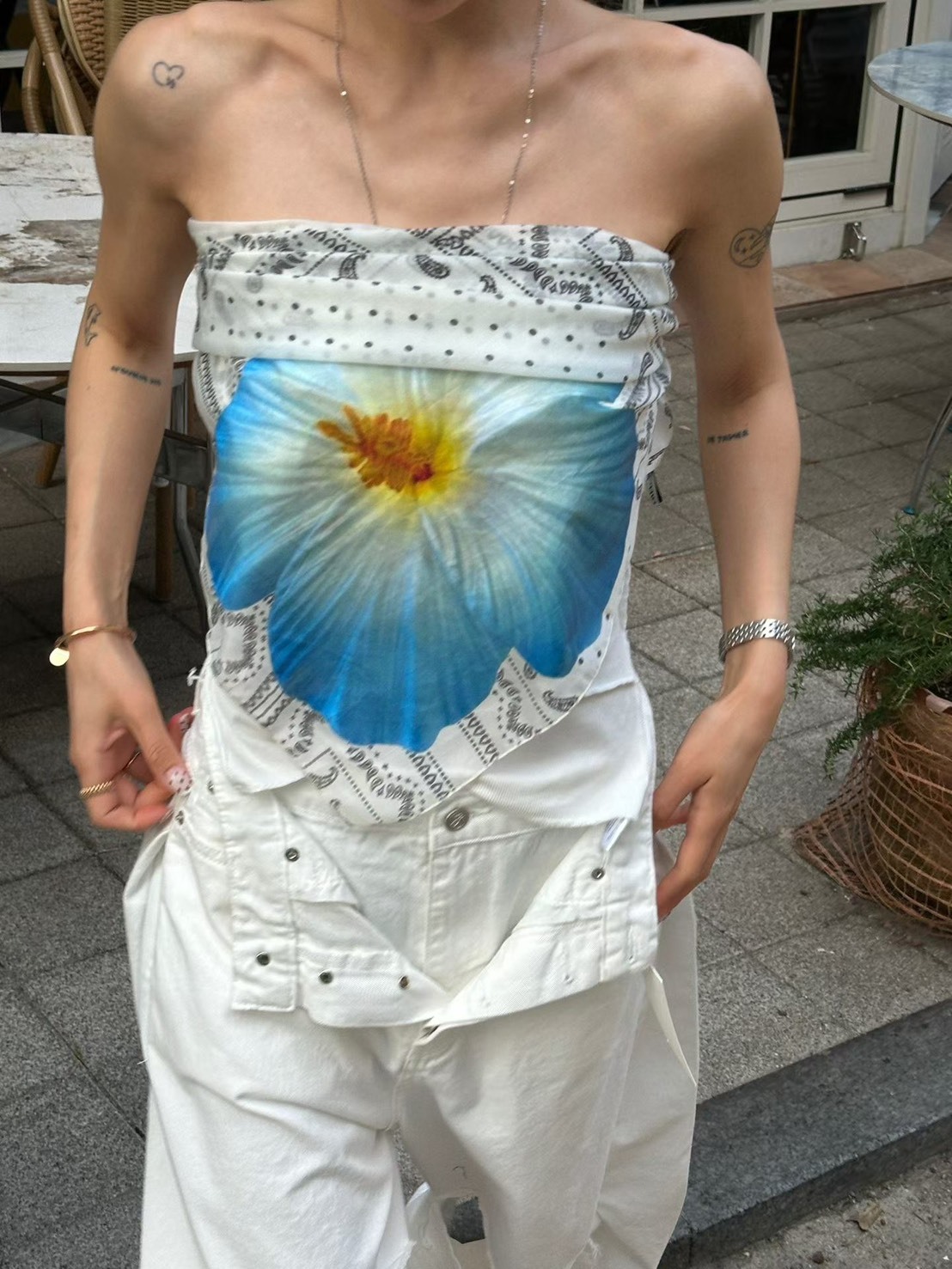 扶桑花絲巾