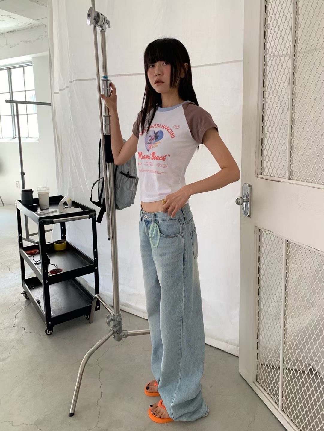 海灘芭比棒球短T