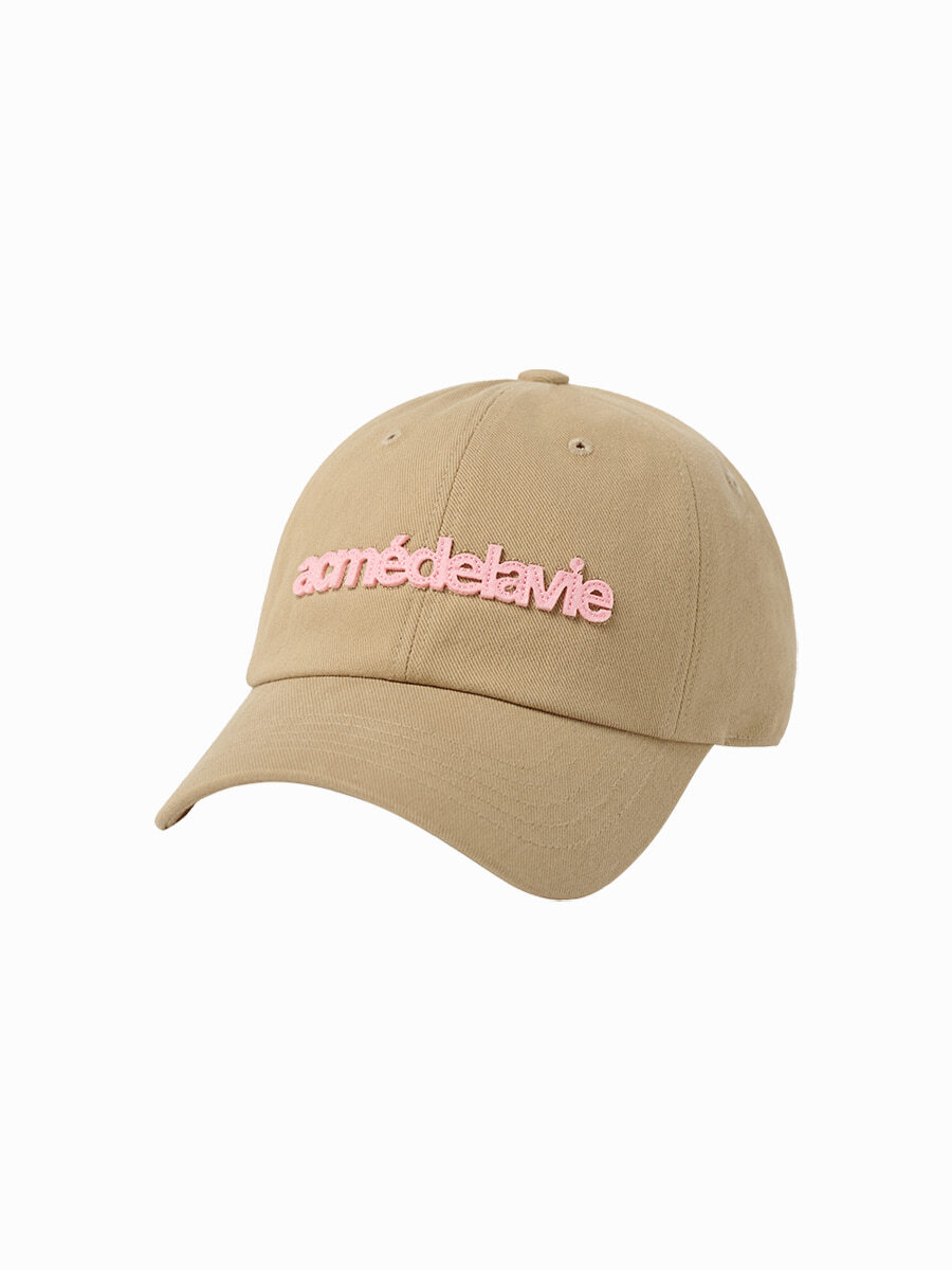 Q4 ADLV FELT APPLIQUE BASIC BALL CAP - BROWN