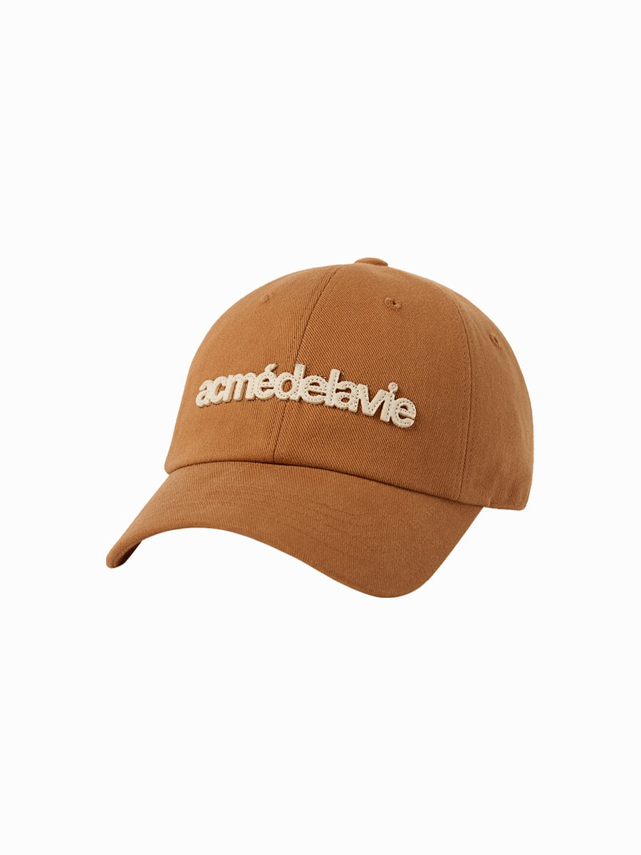 Q5 ADLV FELT APPLIQUE BASIC BALL CAP - ORANGE