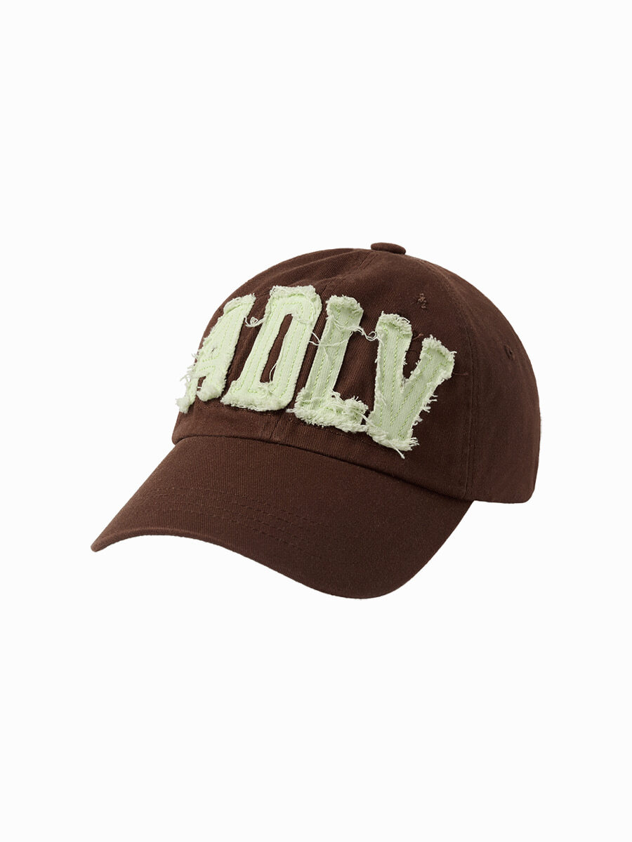Q12 ADLV APPLIQUE EMBO BALL CAP - BROWN