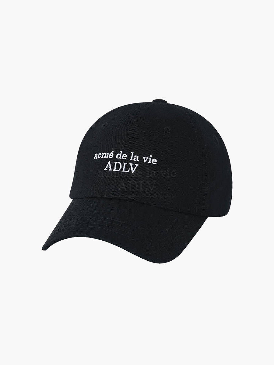 Q13 ADLV BASIC SMALL LOGO BALL CAP R - BLACK