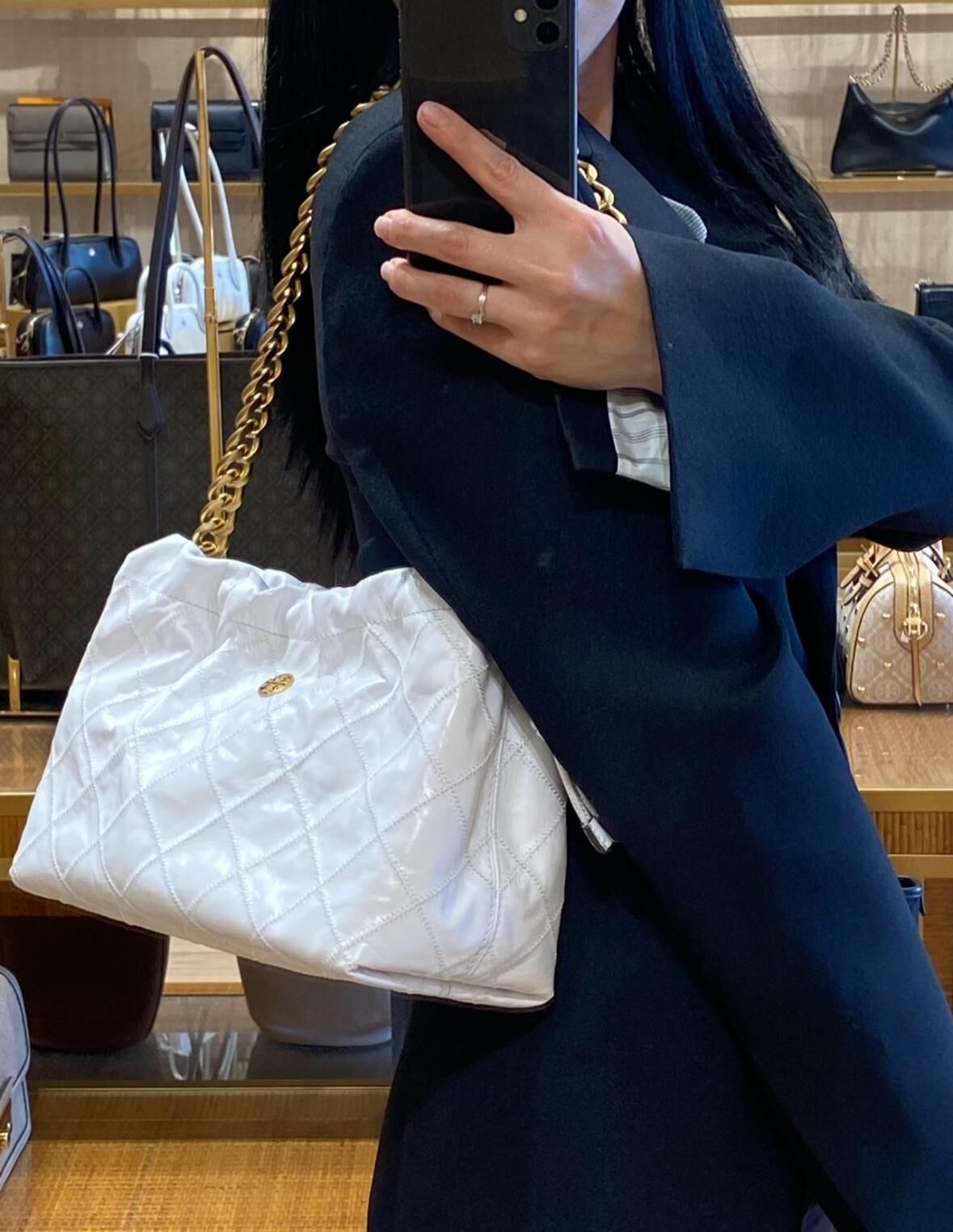 【預購】Tory Burch H0615209 白色Willa大號E/W雲朵包
