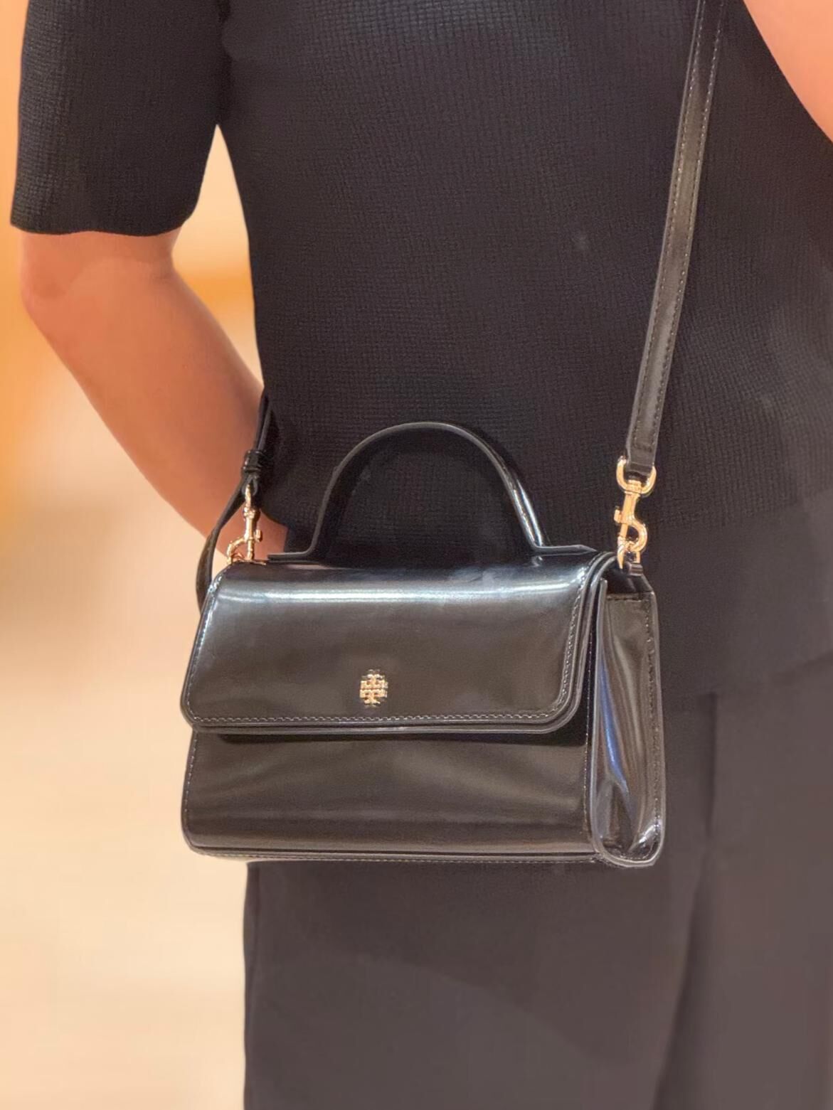 【預購】Tory Burch H0615214 黑色Emerson手提包