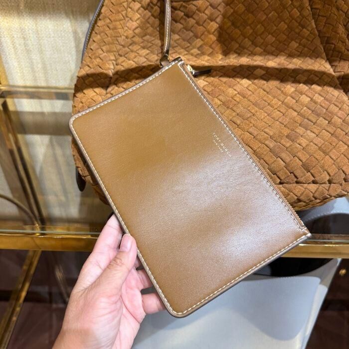 【預購】Tory Burch H0615215 啡色Thea編織單肩包