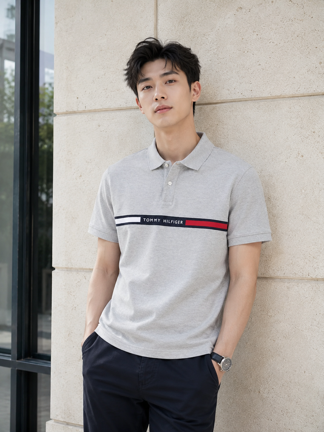 OBS496 Tommy Hilfiger 經典 Logo Polo 恤