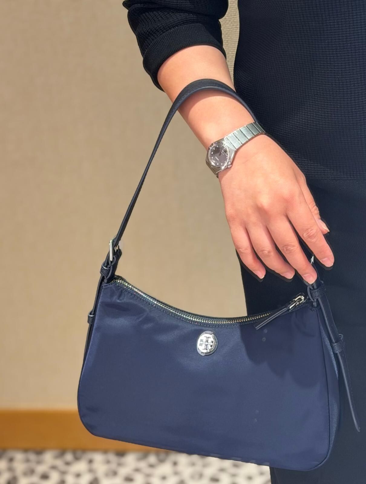 【預購】Tory Burch H0615218 海軍藍色小號尼龍單肩包