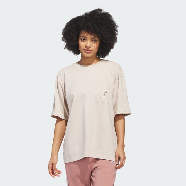 Adidas 愛迪達 Summer Drink 2 KB7188 女 T恤 運動上衣 休閒短袖 米 亞版 純棉