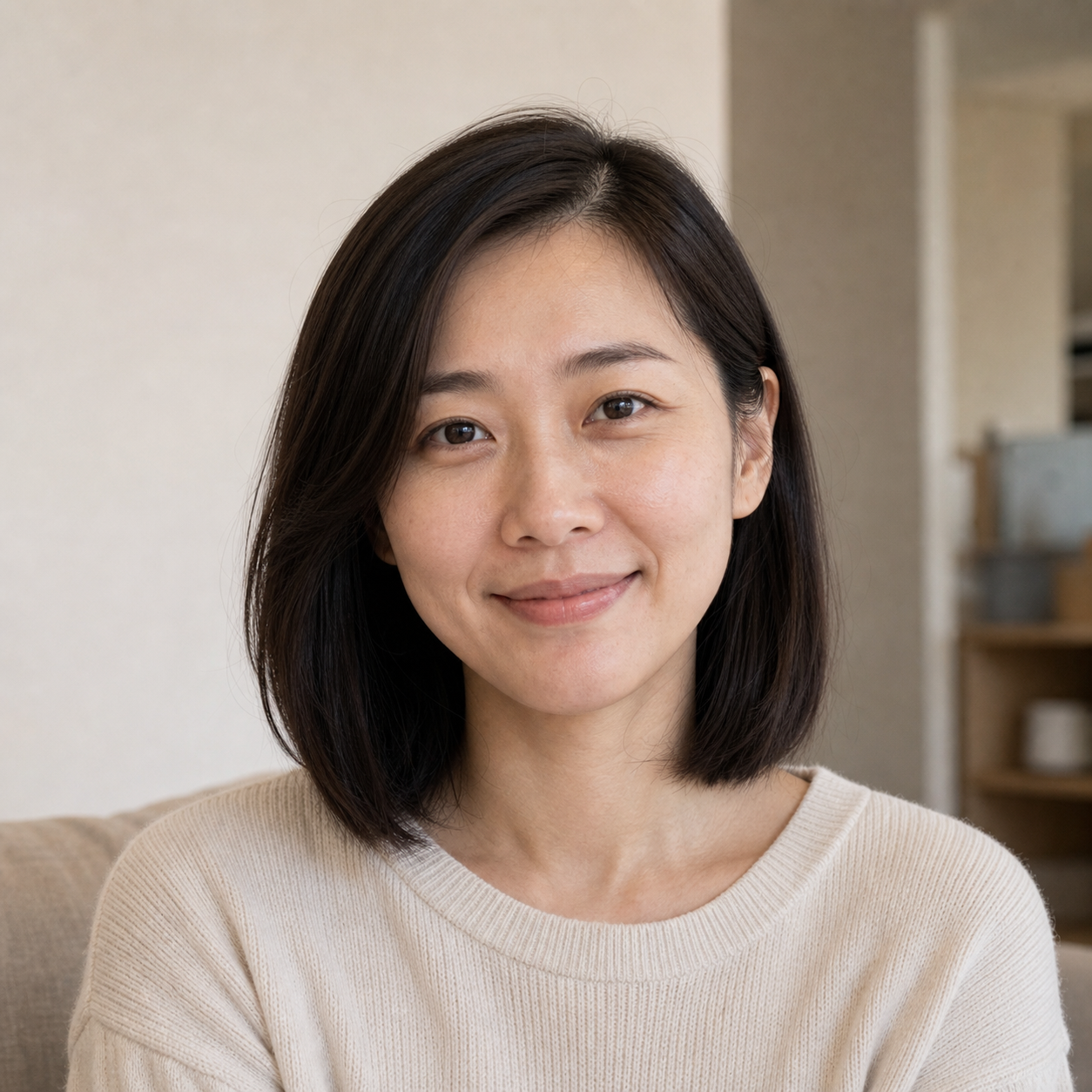 王小姐的自然室內大頭照，代表品牌門市採購選擇五段色溫軌道燈的評價