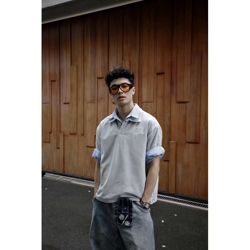 （現貨）越南品牌 WHOSE 左胸刺繡logo 短寬 Boxy polo衫 WHOSE01