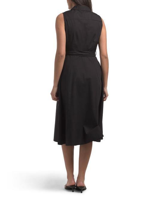 【預購】H061608 CALVIN KLEIN 鈕扣襯衫連身裙 (黑色)