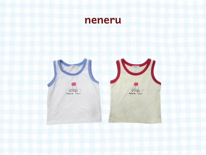正韓夏neneru 嫩嬰/小童兩色apple car背心