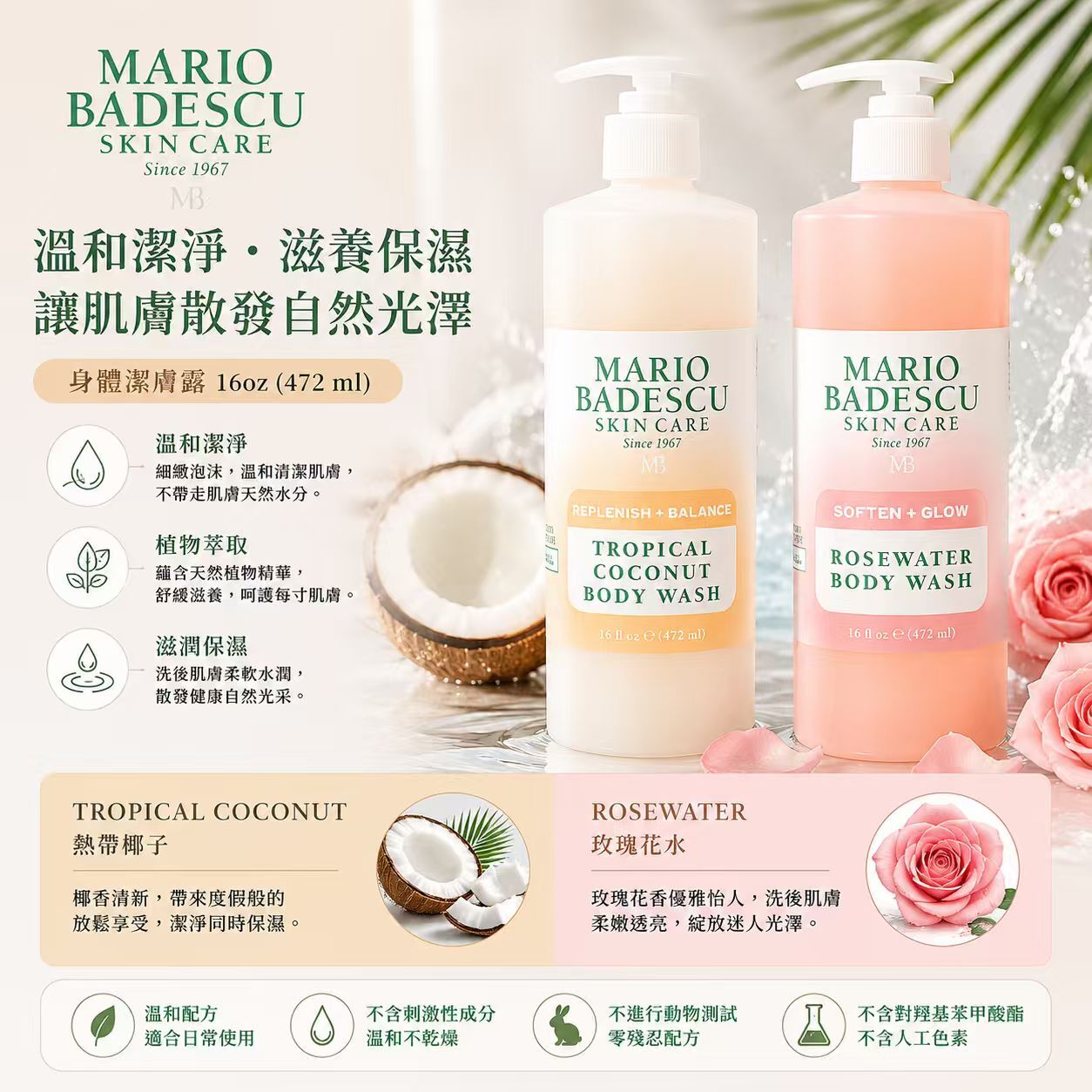 【預購】H061621 MARIO BADESCU 香氛沐浴露  472ml