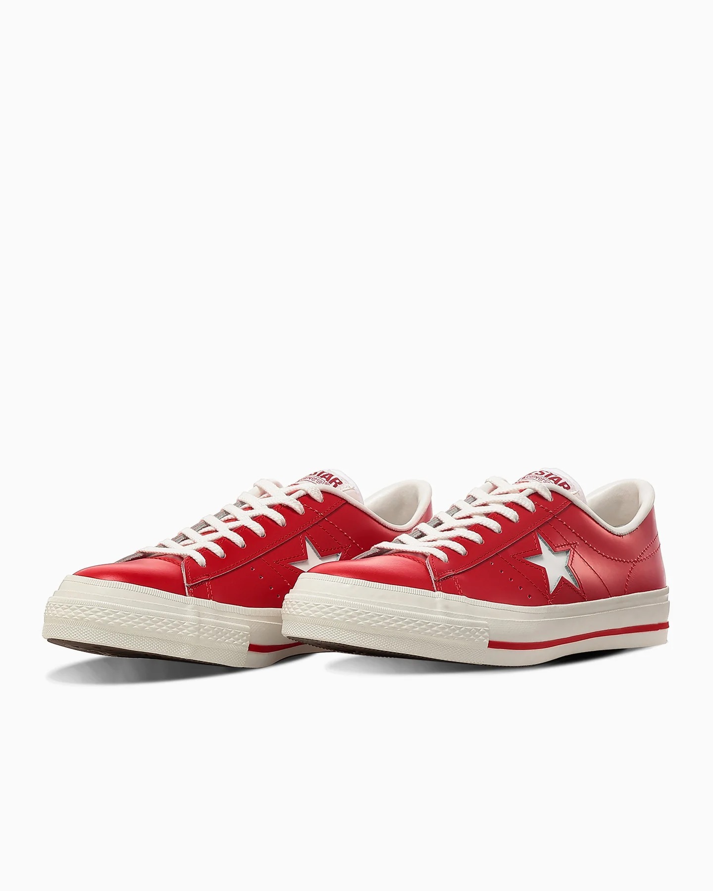 預購┃日本製 CONVERSE ONE STAR J 紅色 皮革 白星星 低筒