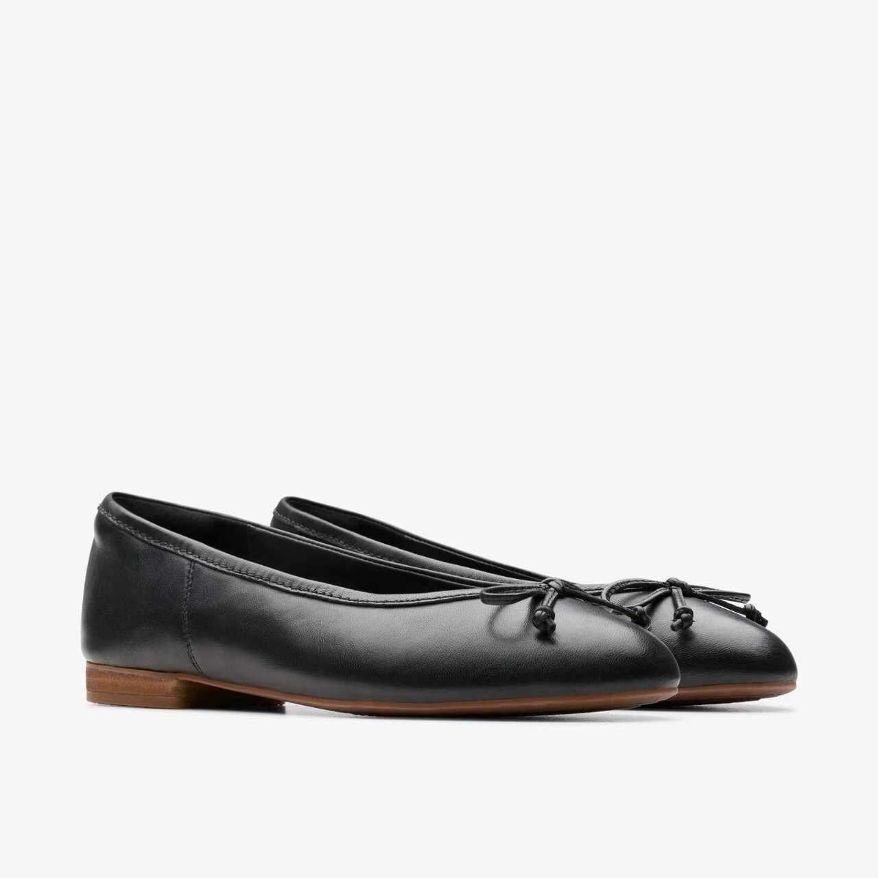 【預購】H061632 CLARKS Fawna Lily 真皮舒適平底鞋 (黑色)