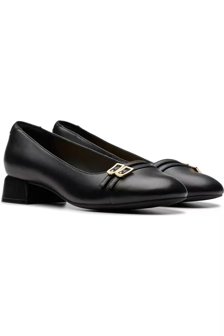 【預購】H061633 CLARKS Daiss 30 女裝真皮舒適高跟鞋 (黑色)