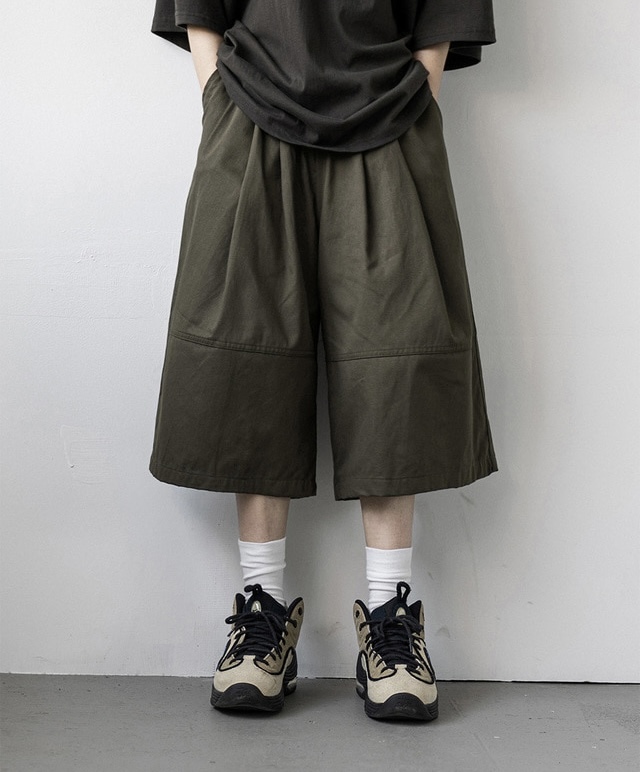 <一週神褲> XIN SELECT 韓國 雙打摺 寬鬆 割線 七分褲 兩色