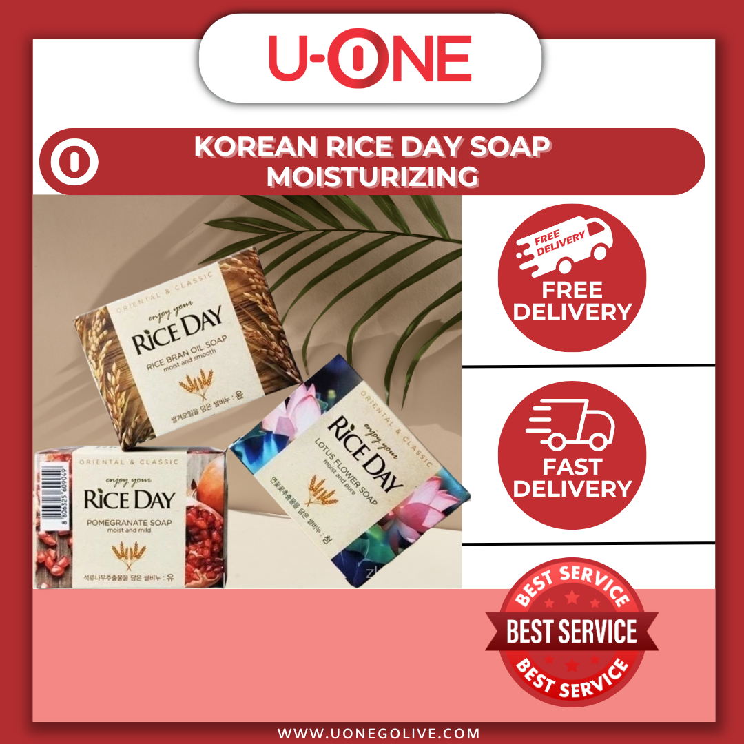 U-ONE | Korea | Rice Day Soap Moisturizing | Face Wash | 100g