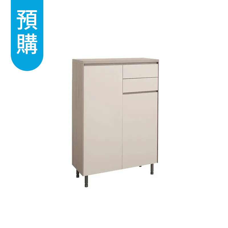 簡約雙門雙抽鞋櫃