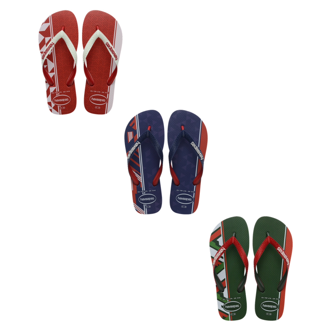 哈瓦仕 HAVAIANAS TOP NATIONS II 美國 加拿大 墨西哥 國旗 國家隊 防水 防滑 夾腳 人字拖 拖鞋【4150482】ADFIFA