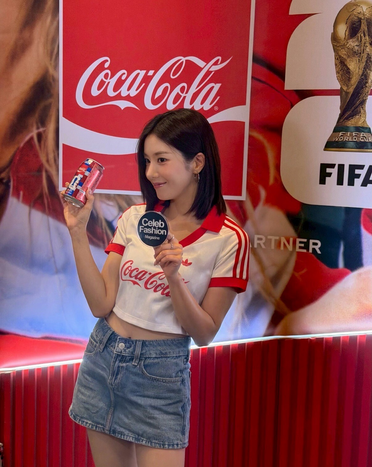 【Luxury】 ADIDAS ORIGINALS COCA COLA 短版短袖上衣 可口可樂POLO衫聯名 短版 辣妹必備 KY7571