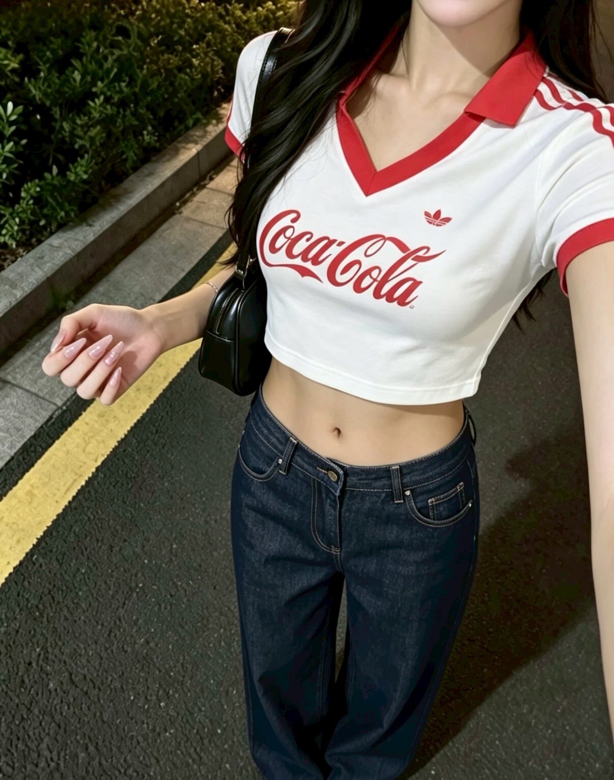 【Luxury】 ADIDAS ORIGINALS COCA COLA 短版短袖上衣 可口可樂POLO衫聯名 短版 辣妹必備 KY7571