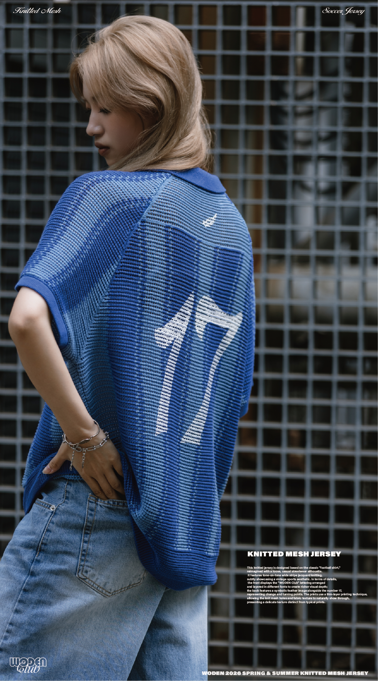 Woden  Knitted Mesh Jersey
