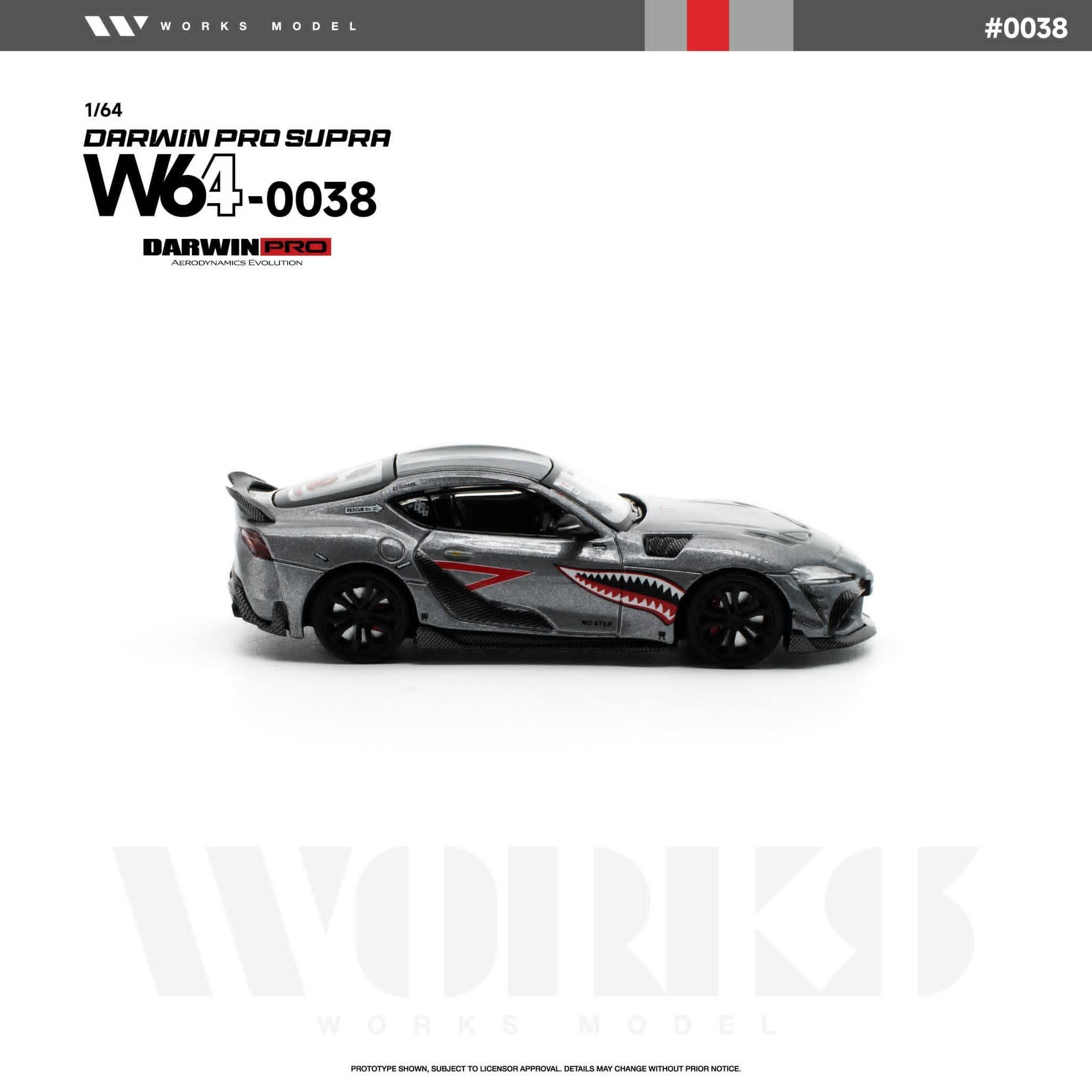 預訂:1/64 Works Model DarwinPRO Supra Grey Shark (W640038 )