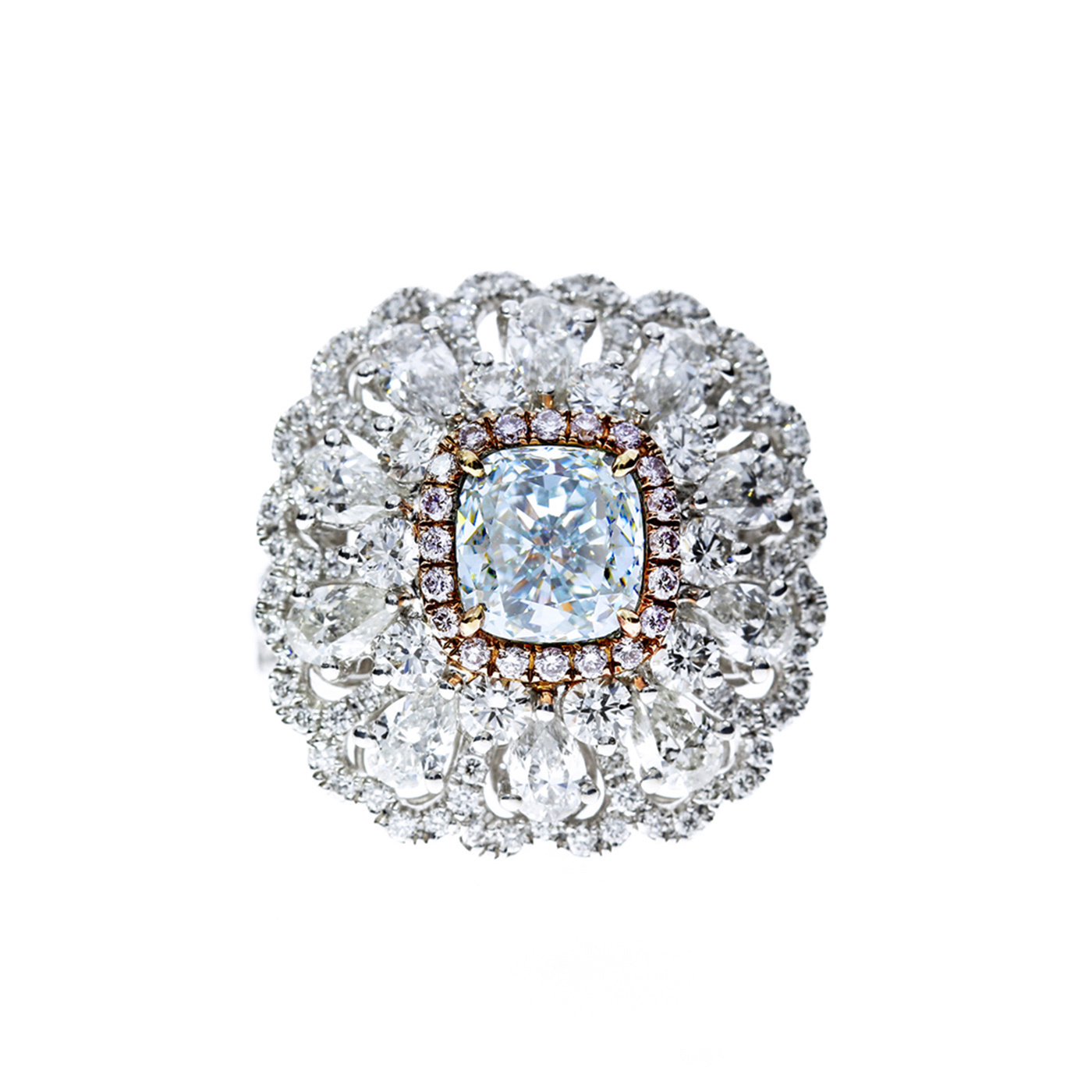 時光王座— GIA1.59克拉藍鑽戒指