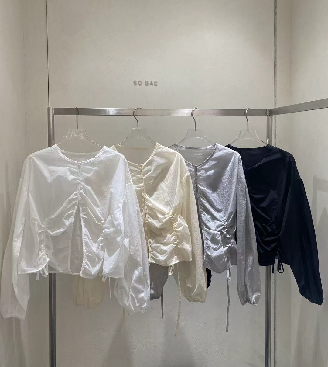SB6333 抽繩圓領外套