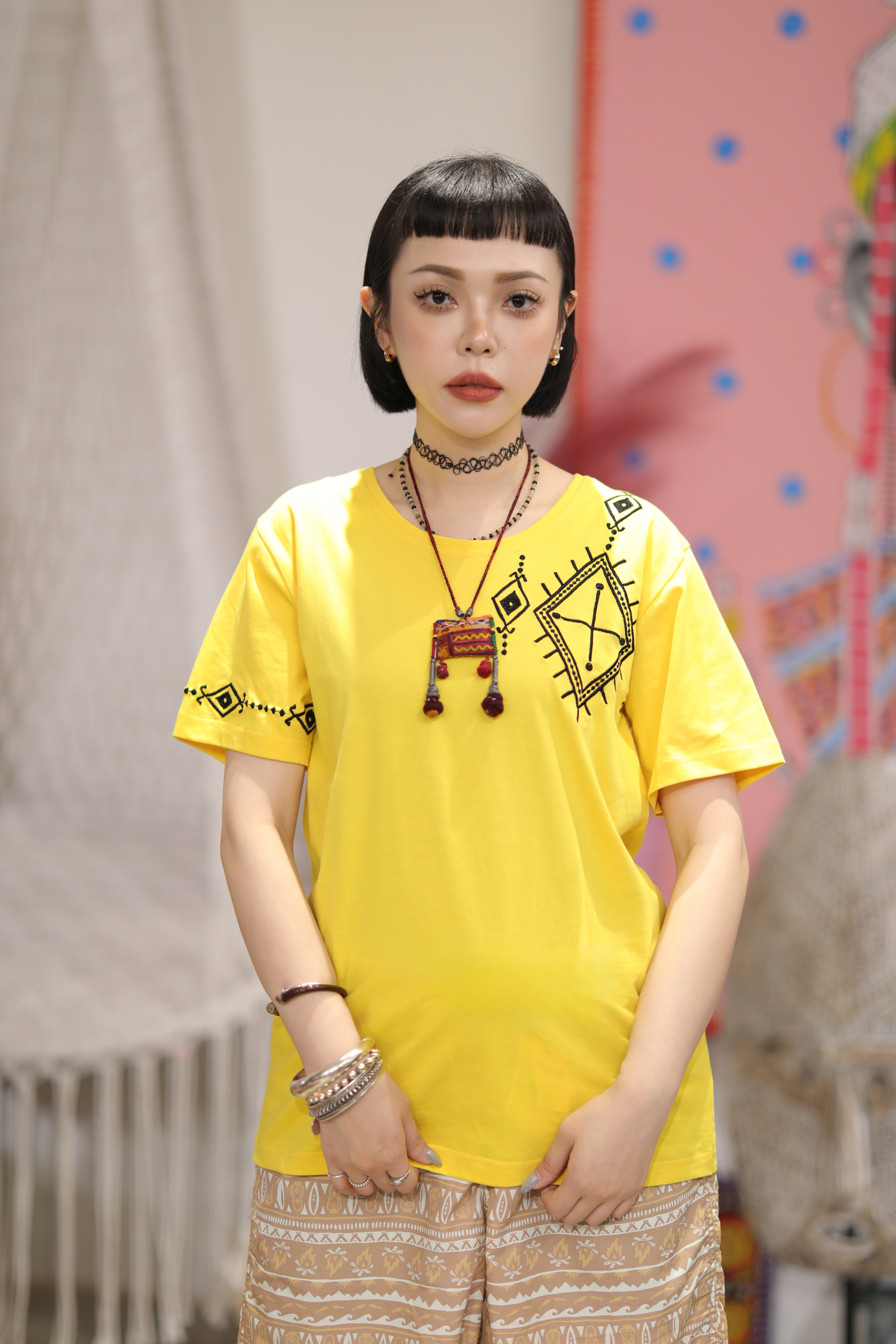macrame t裇 - M1933E5 - yellow (0616)