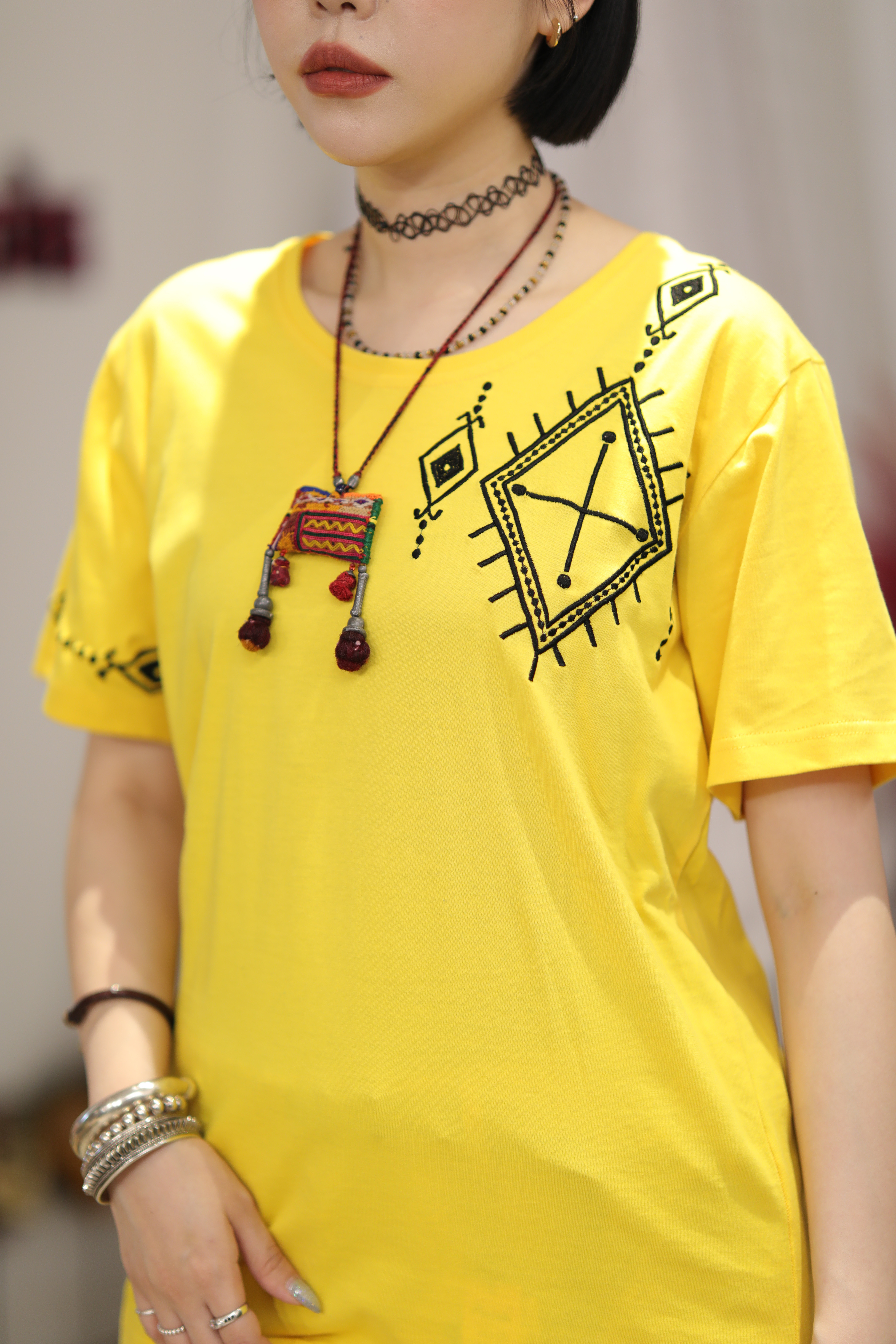 macrame t裇 - M1933E5 - yellow (0616)