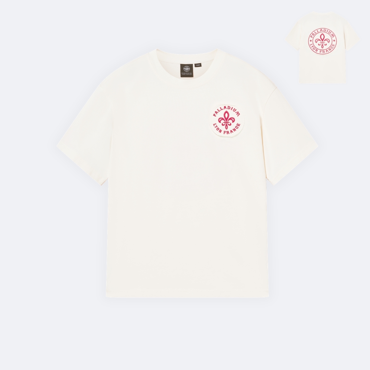 男裝刺繡鳶尾花LOGO短袖T裇