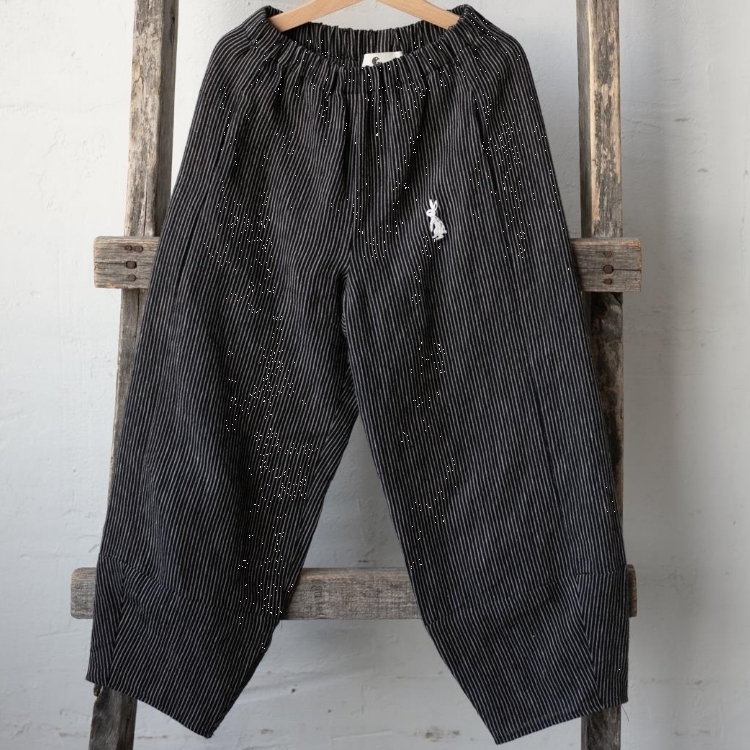 (預購)ALL THE BEAUTIFUL LINEN 鬆緊腰彎刀褲 BARREL PANTS (NEW)
