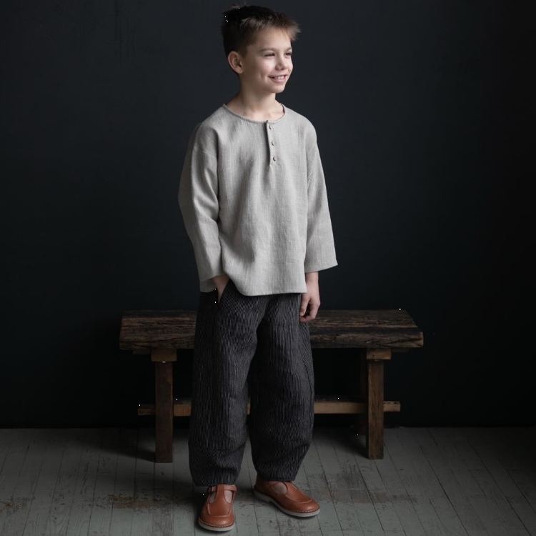 (預購)ALL THE BEAUTIFUL LINEN 鬆緊腰彎刀褲 BARREL PANTS (NEW)